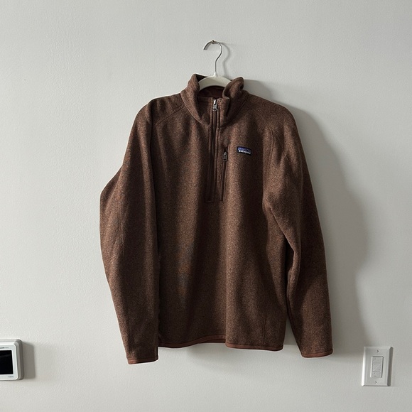 Patagonia Sweaters - Patagonia Brown Fleece Quarter-Zip Pullover